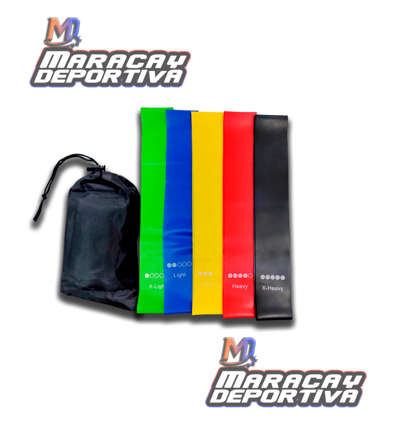 Set de 5 Ligas o Bandas de Resistencia