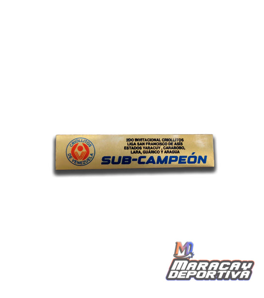 Placas para Trofeo Pequeña