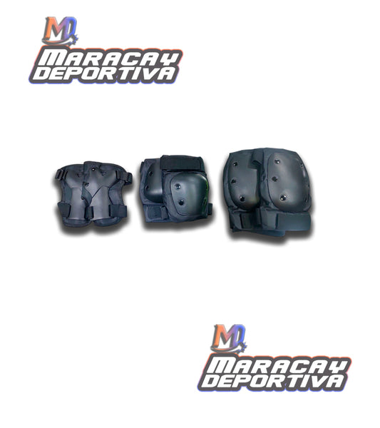Kit Protección Rodilleras Muñequeras Coderas para Mono Patin