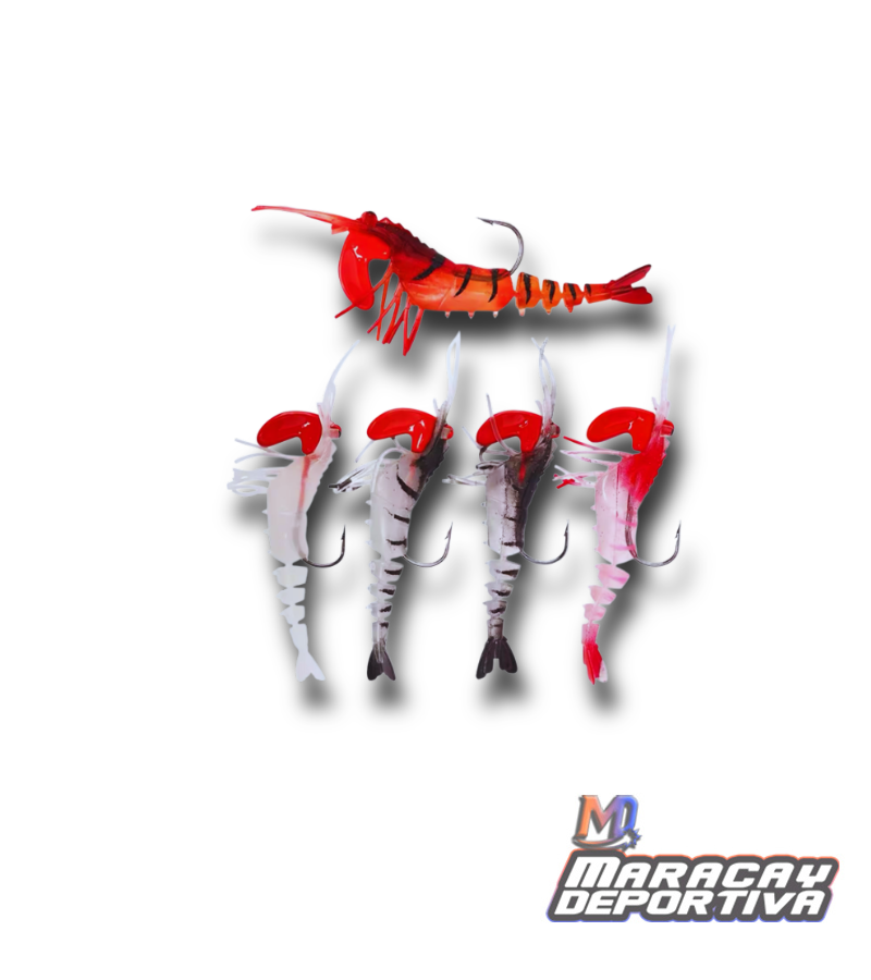 Señuelo de Camarones suaves 5 Pcs