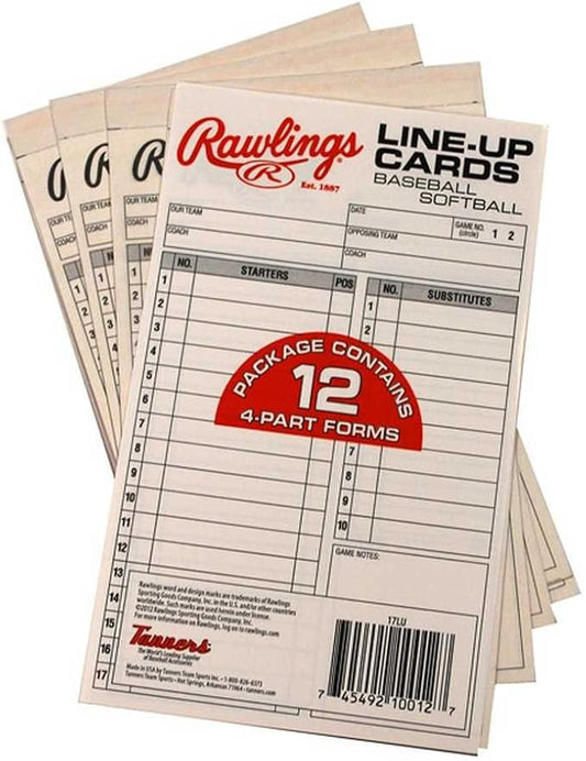 Libreta para Line Up Rawlings Beisbol