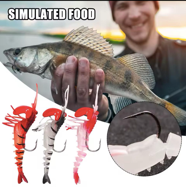 Señuelo de Camarones suaves 5 Pcs