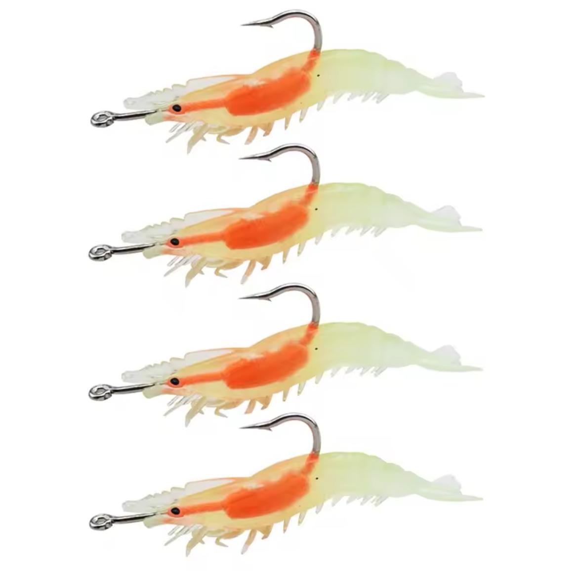 Señuelo de Camarones Luminosos 4 Pcs