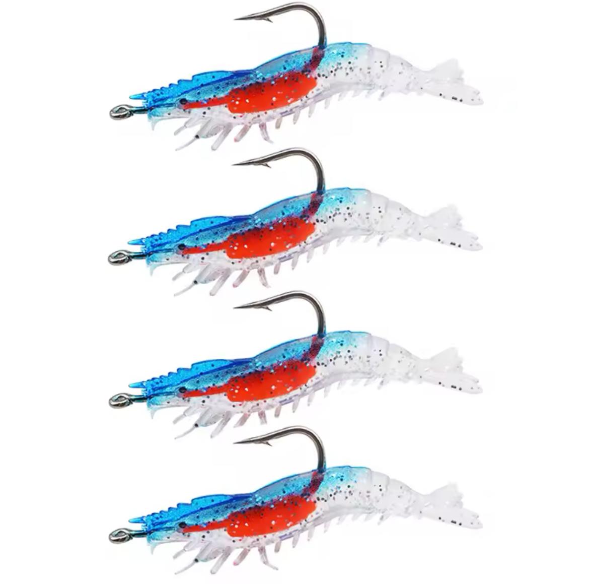 Señuelo de Camarones Luminosos 4 Pcs