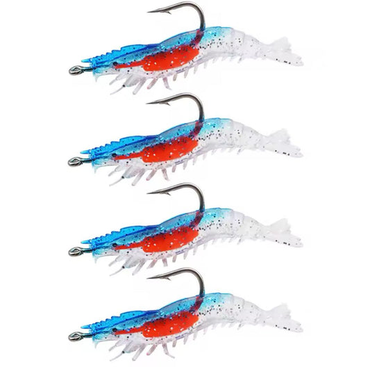 Señuelo de Camarones Luminosos 4 Pcs